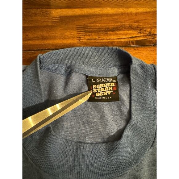 Vintage Screen Stars USA Made Large Fishing Wife T Shirt *Runs SmallSee Measure* - Picture 6 of 8